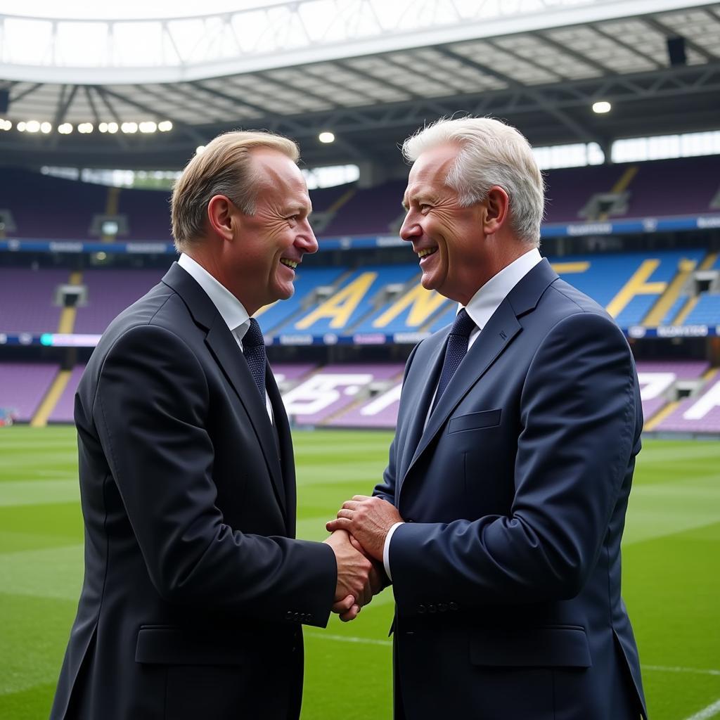 Haaland Shaking Hands with Florentino Perez