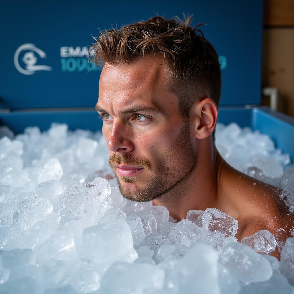 Haaland in an ice bath