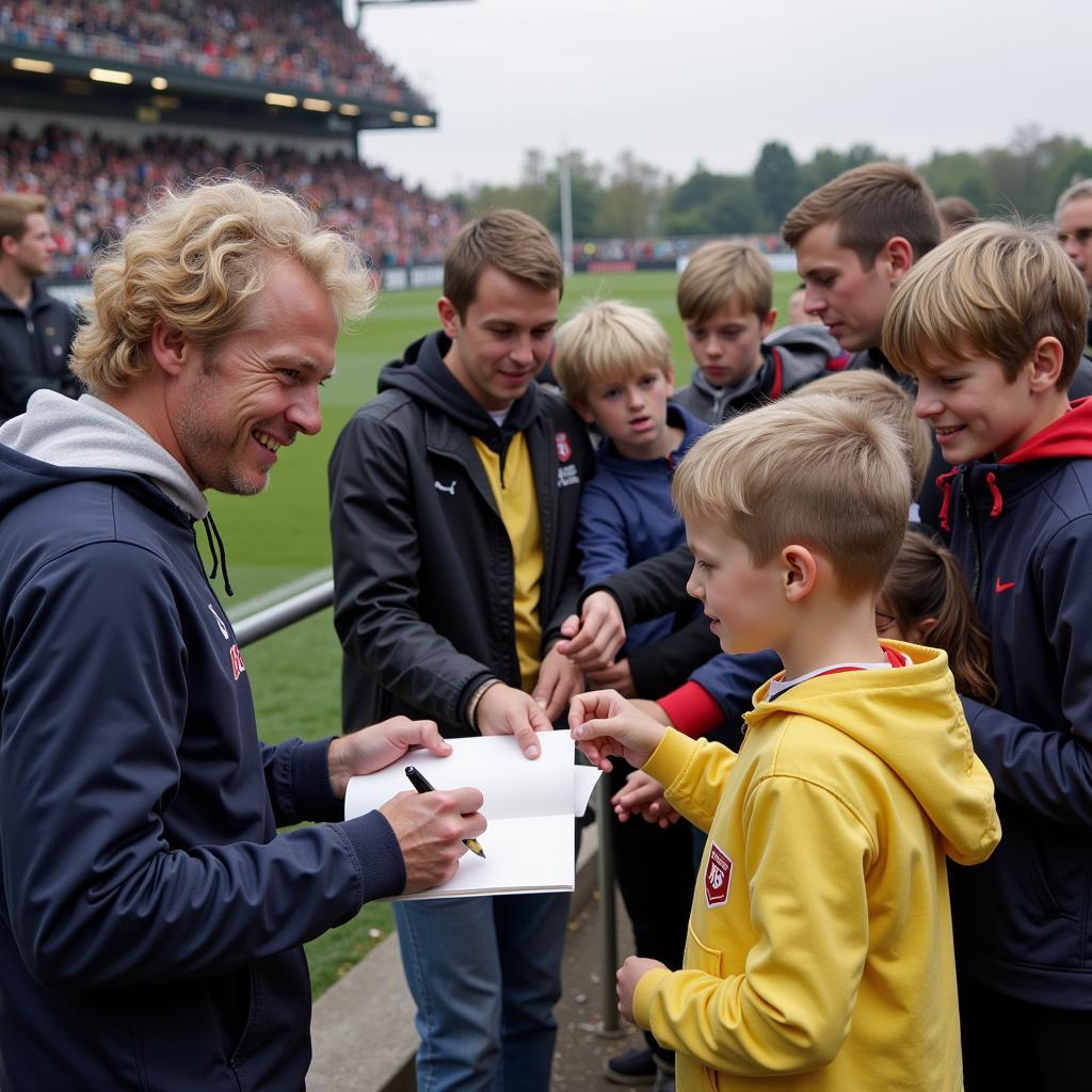 Haaland Interacting with German Fans