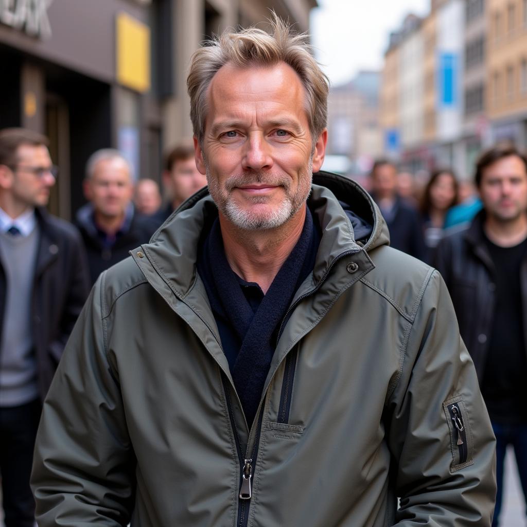 Erling Haaland wearing a stylish casual jacket while out and about