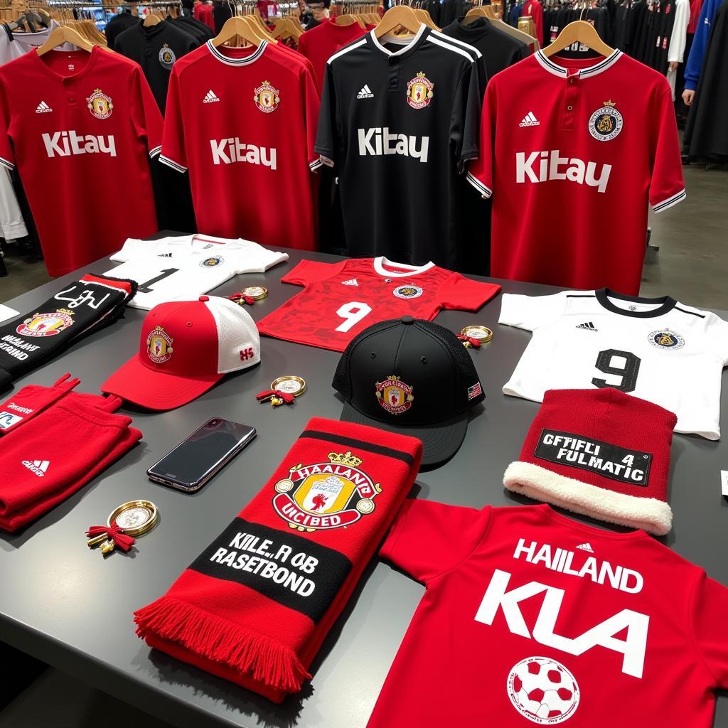 Haaland Jersey and Merchandise Display