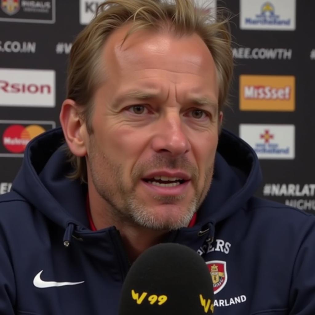 Erling Haaland swearing on live television during a post-match interview.