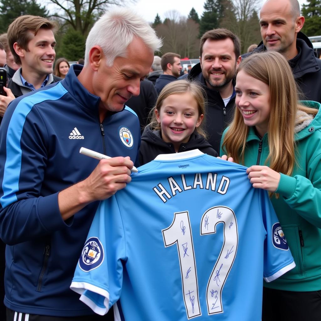 Haaland with Man City Fans