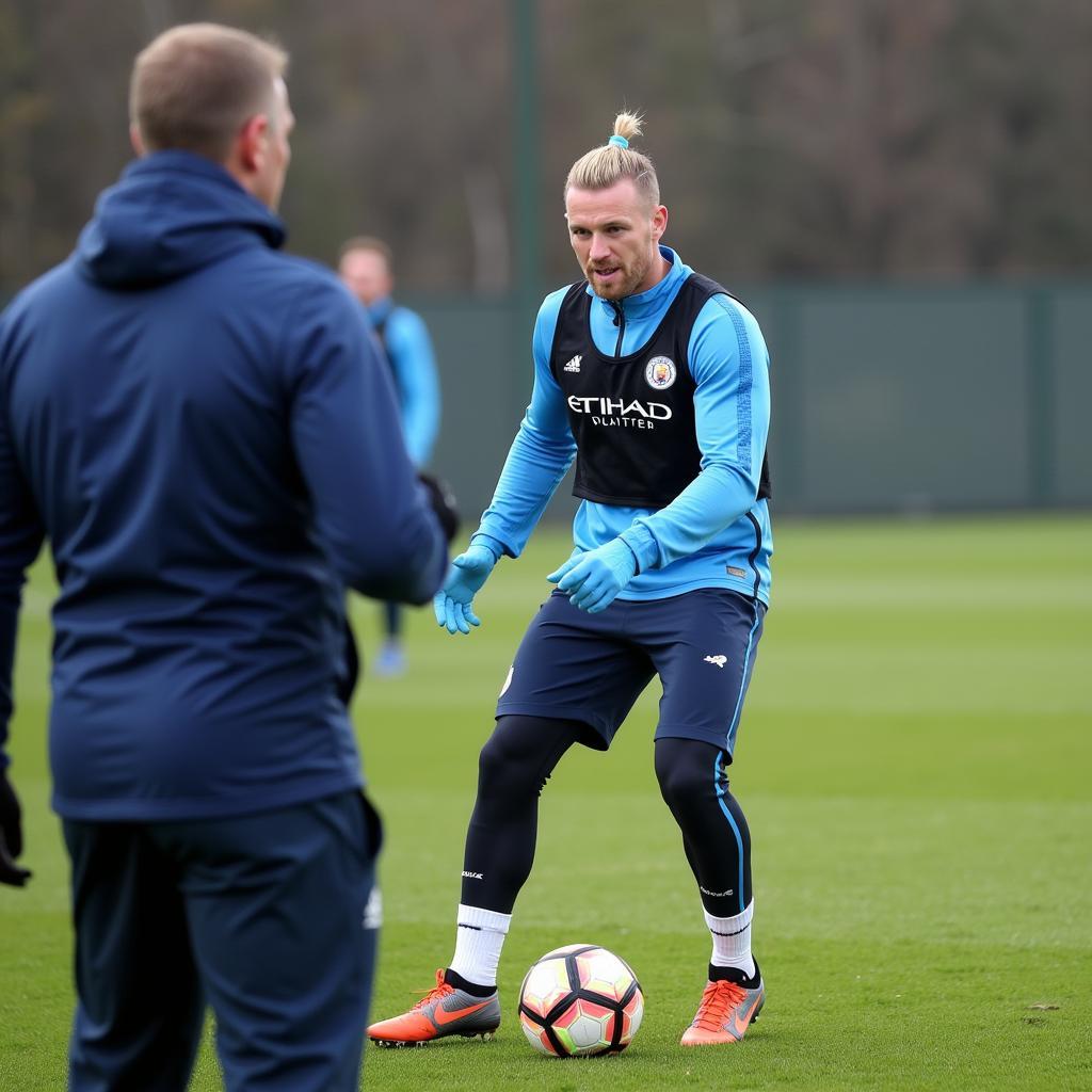 Haaland Training at Man City