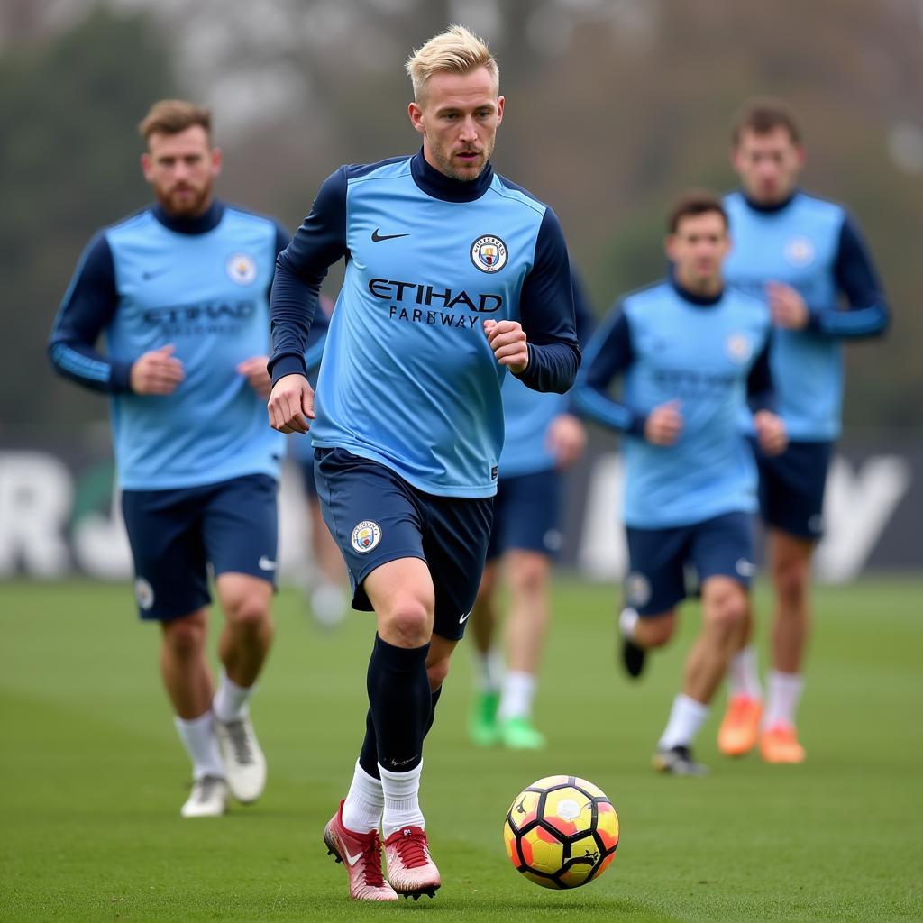 Haaland Training with Man City