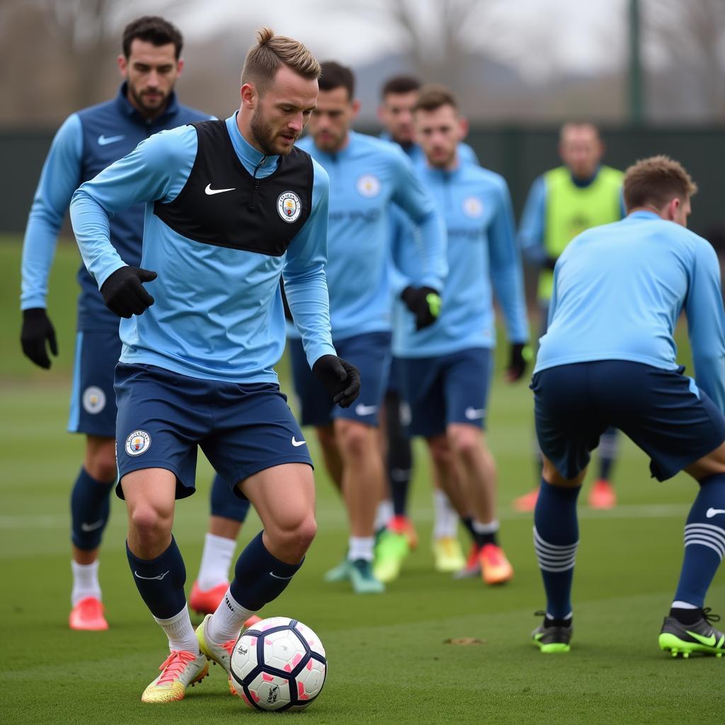 Haaland Training with Man City