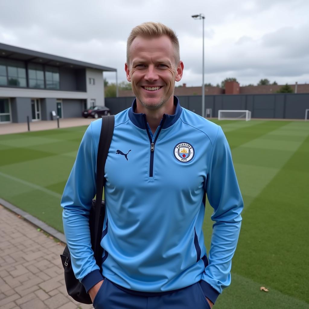 Erling Haaland Arriving at Manchester City's Training Ground