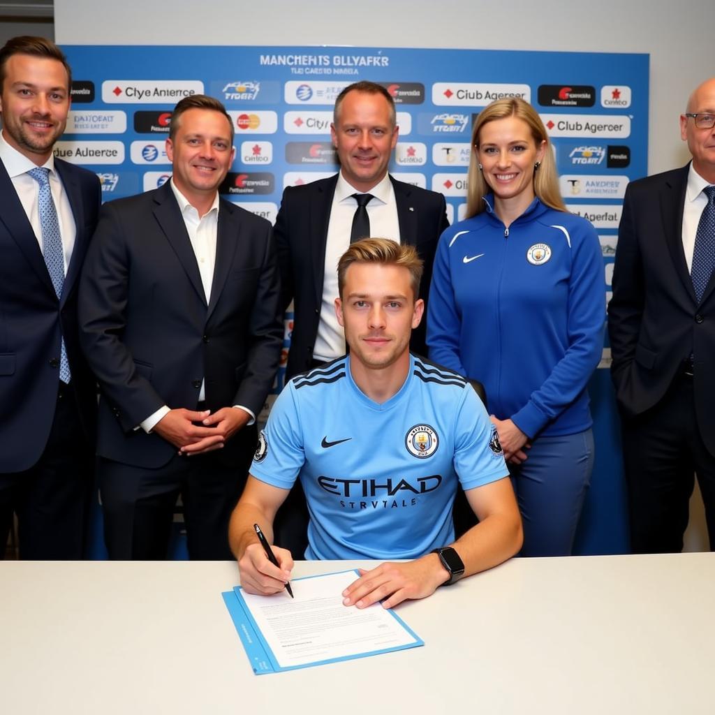 Haaland Signing his Manchester City Contract