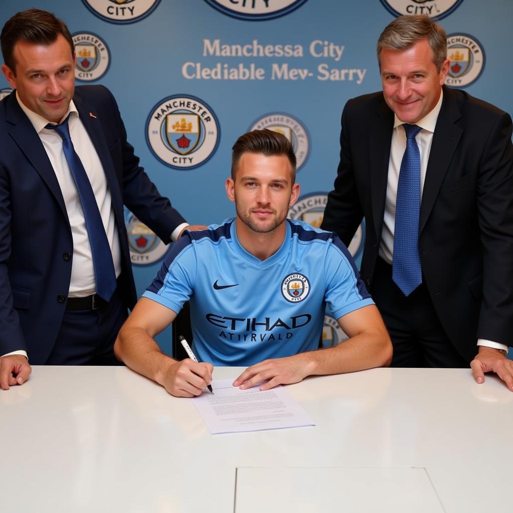 Haaland Signing his Manchester City Contract