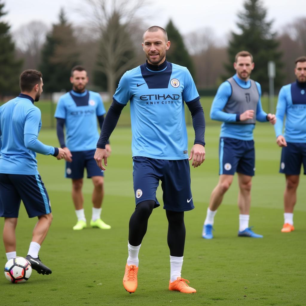 Haaland Training with Manchester City