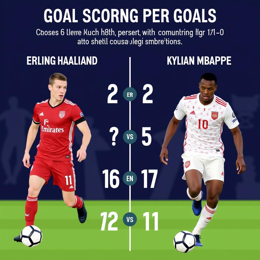 Haaland and Mbappe Goal Comparison