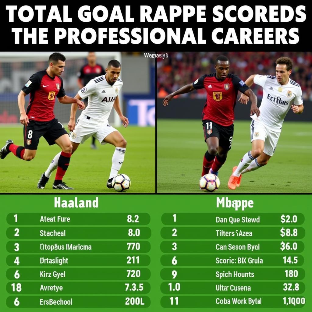 Haaland and Mbappe Goals Comparison