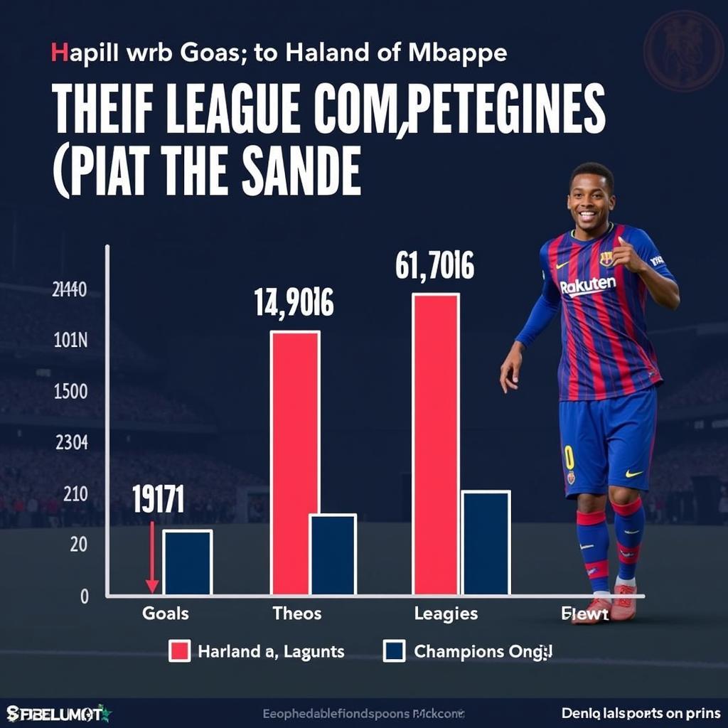 Haaland and Mbappe goals comparison chart