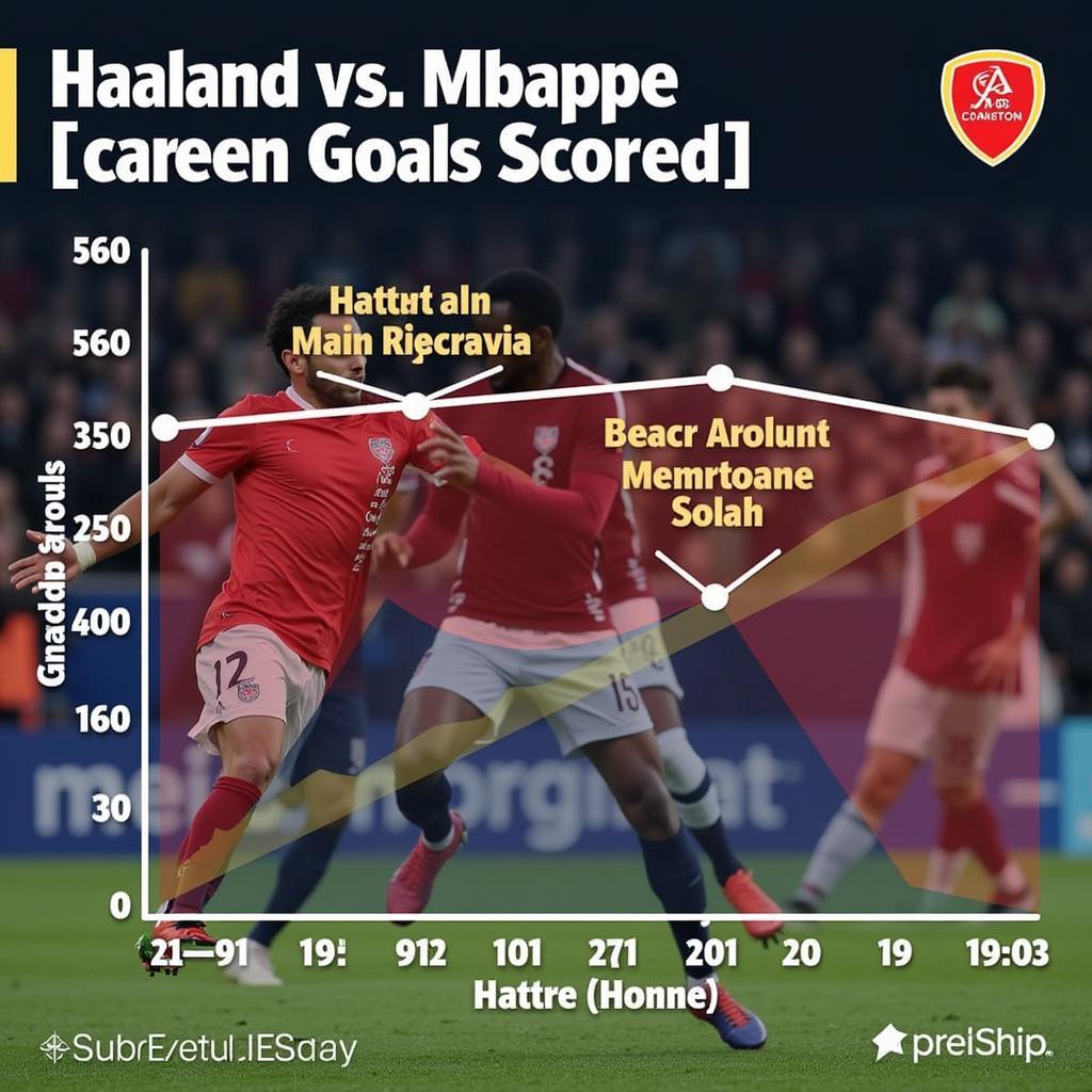 Haaland and Mbappe goal comparison throughout their careers