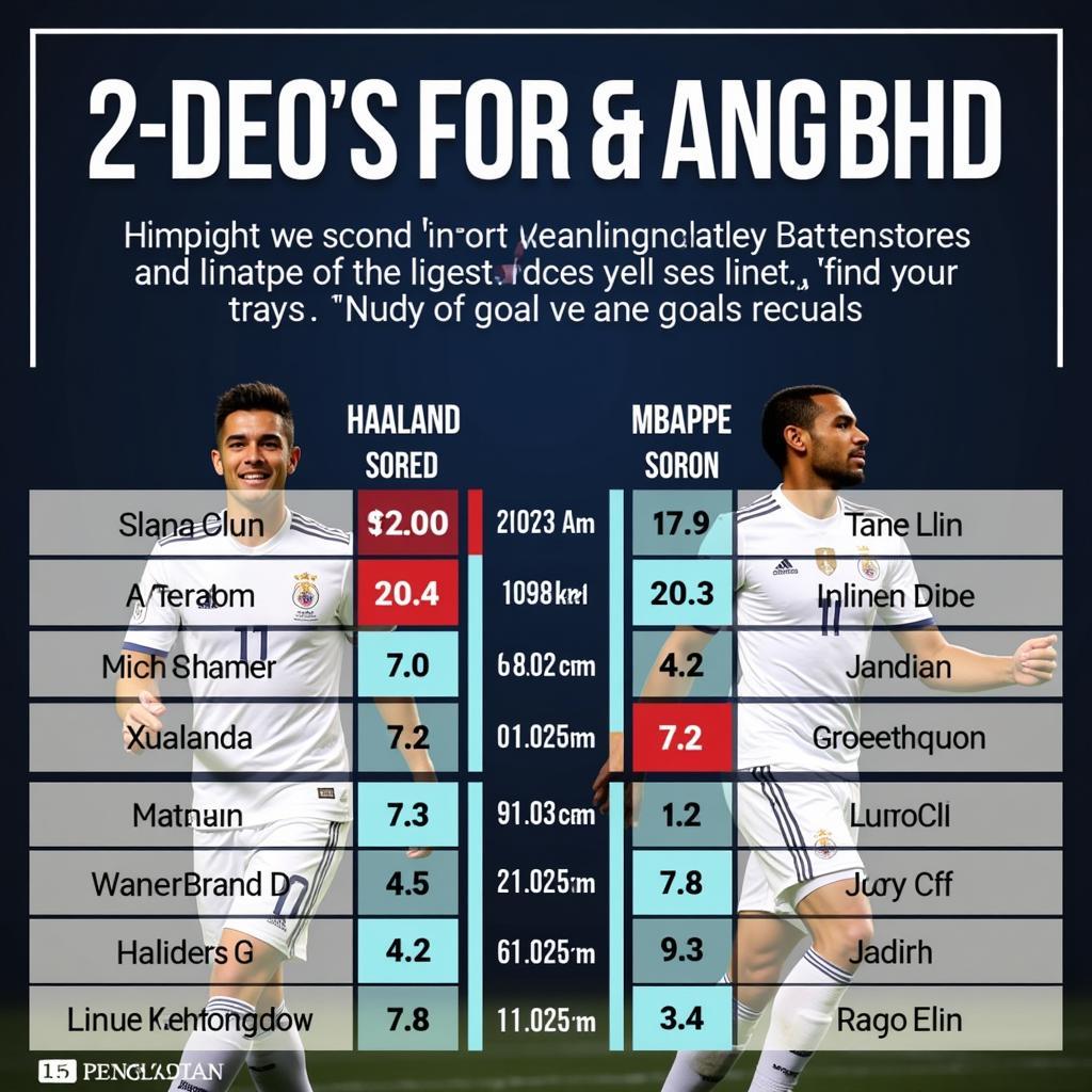 Haaland and Mbappe Goals Comparison