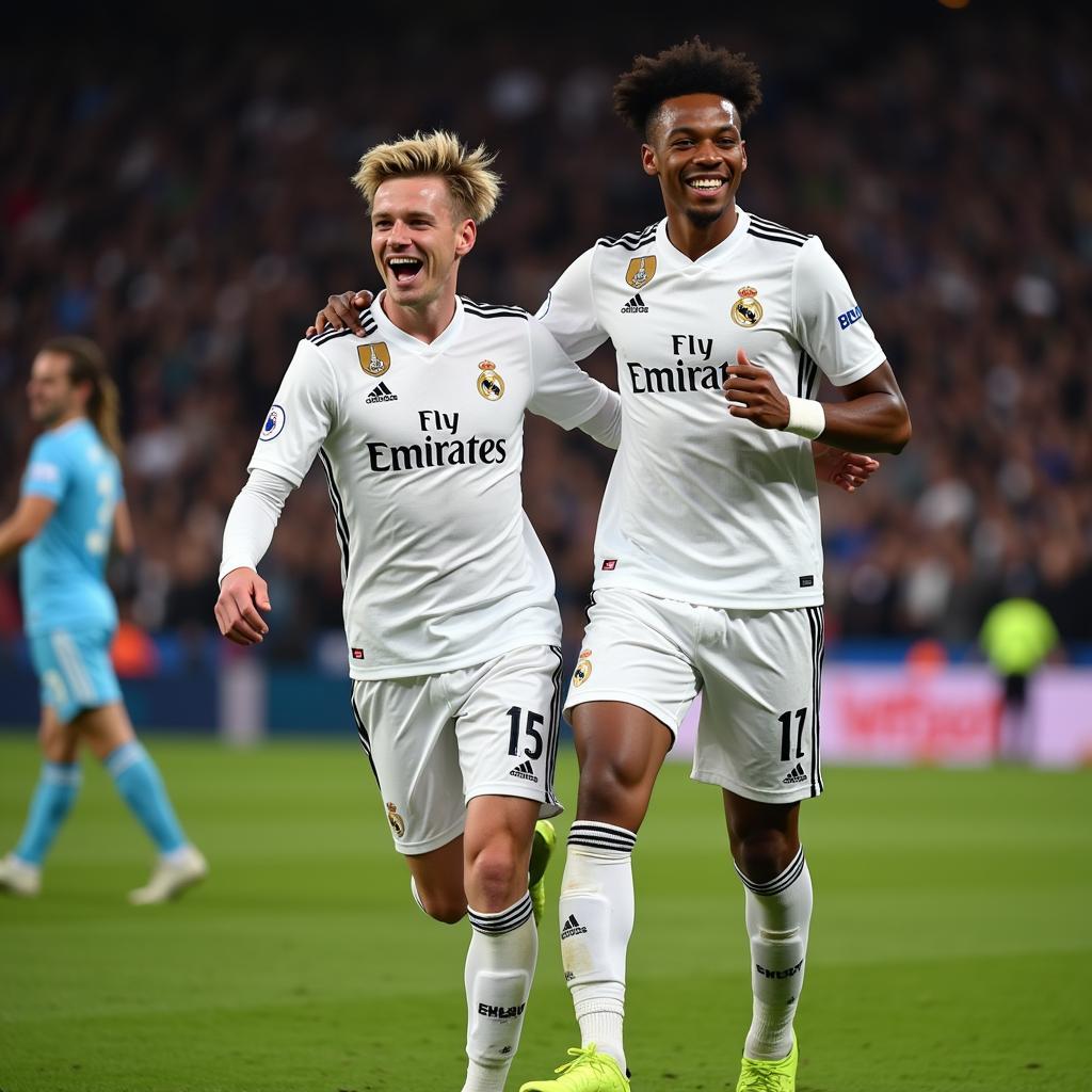 Haaland and Mbappe in Real Madrid kit