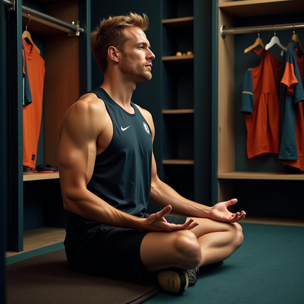 Haaland Meditating Before Match