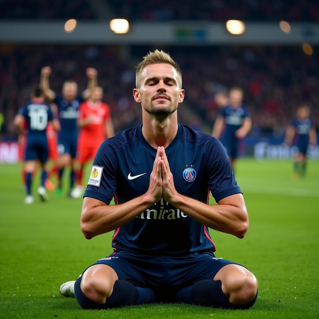 Haaland's Meditation Celebration against PSG