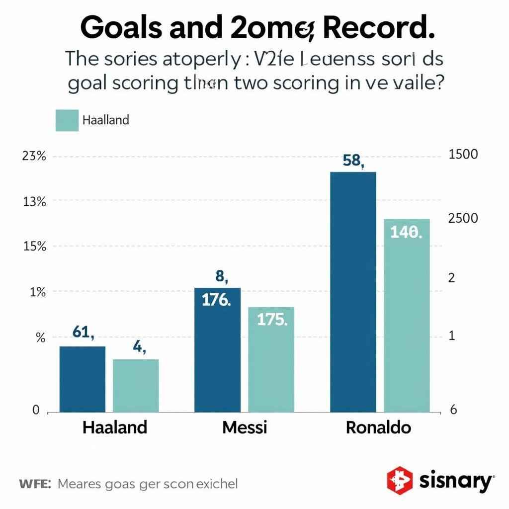 Haaland, Messi, and Ronaldo Goal Comparison