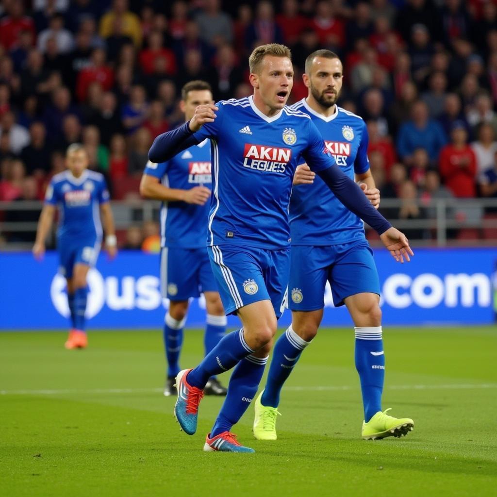 Erling Haaland scoring for Molde FK in 2018