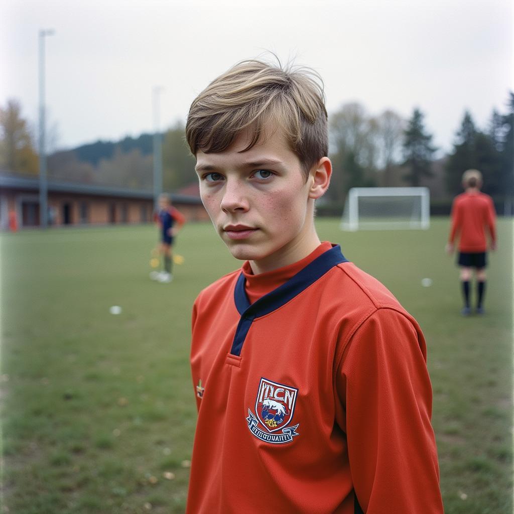 Erling Haaland playing for his youth team in Mosjøen, Norway