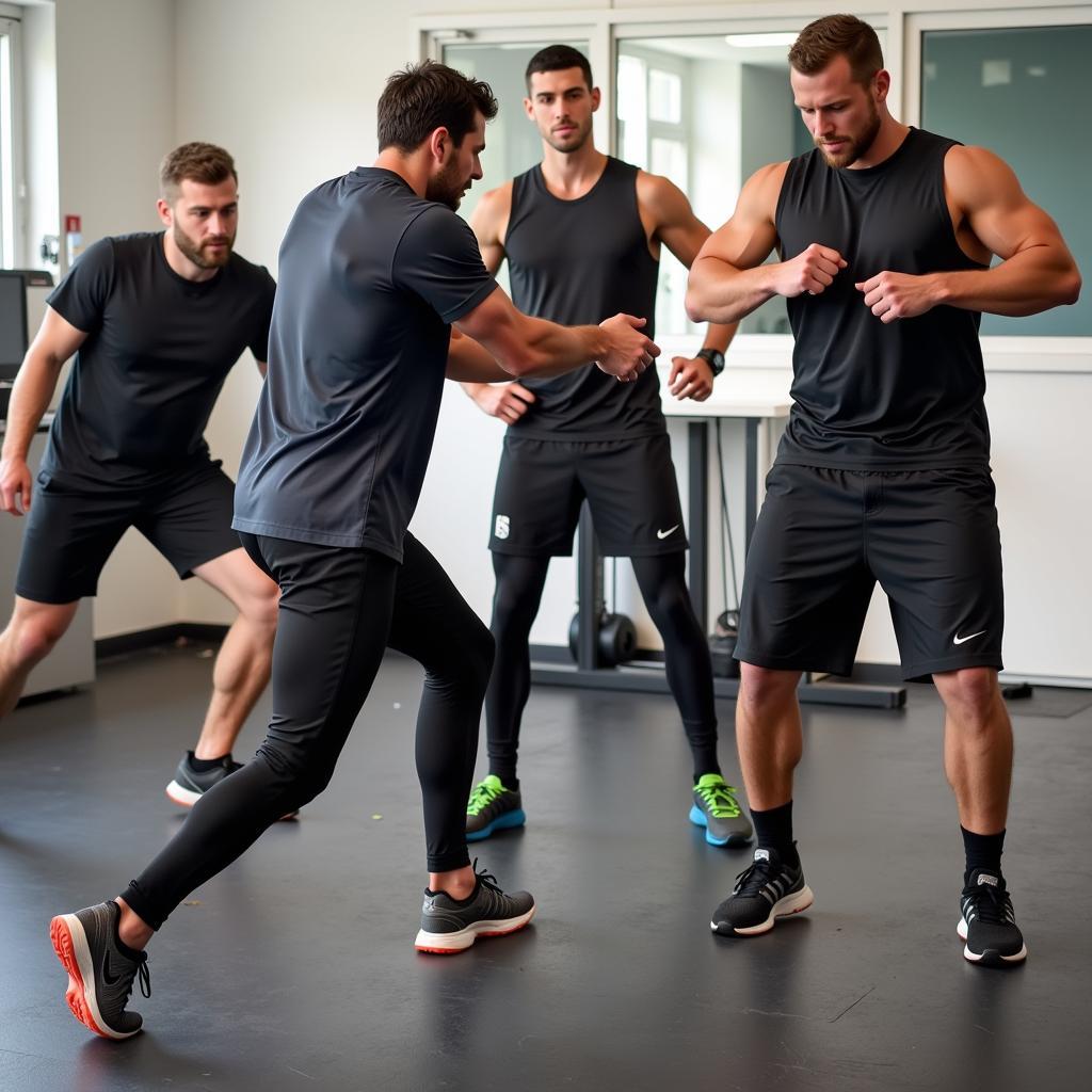 Erling Haaland training in Nike gear.