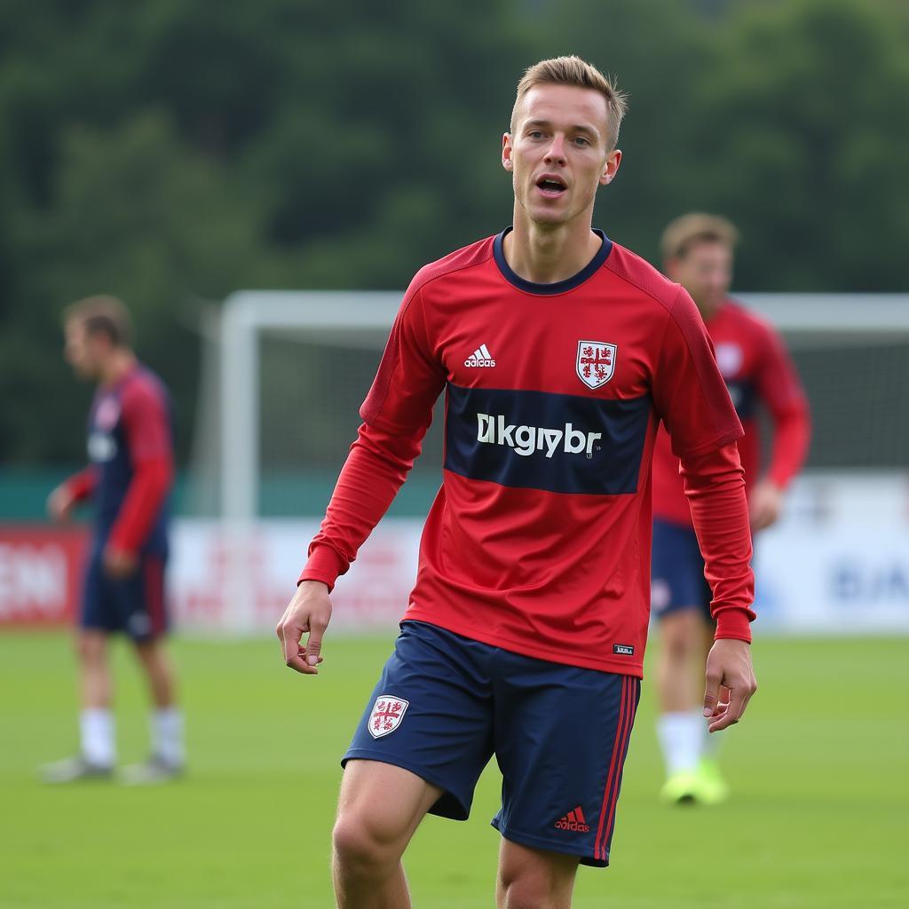 Haaland Training with the Norwegian Team