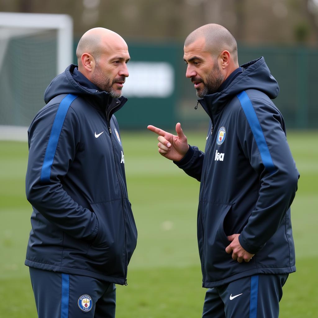 Haaland and Pep Guardiola in Discussion