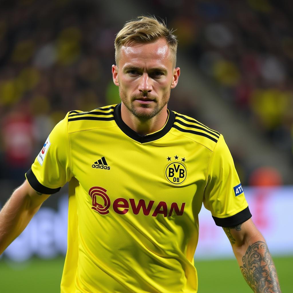 Erling Haaland Playing for Borussia Dortmund in 2021