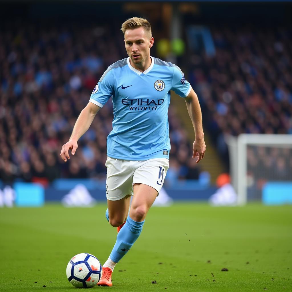 Haaland playing for Manchester City