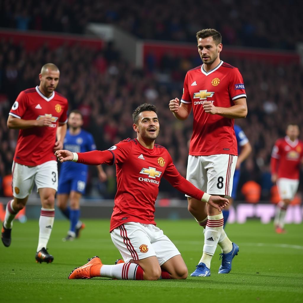 Haaland celebrates a Premier League goal