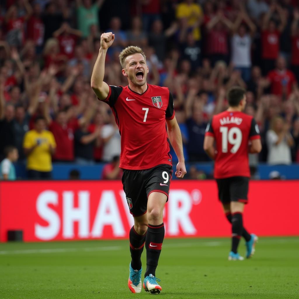 Haaland celebrating a Premier League Goal