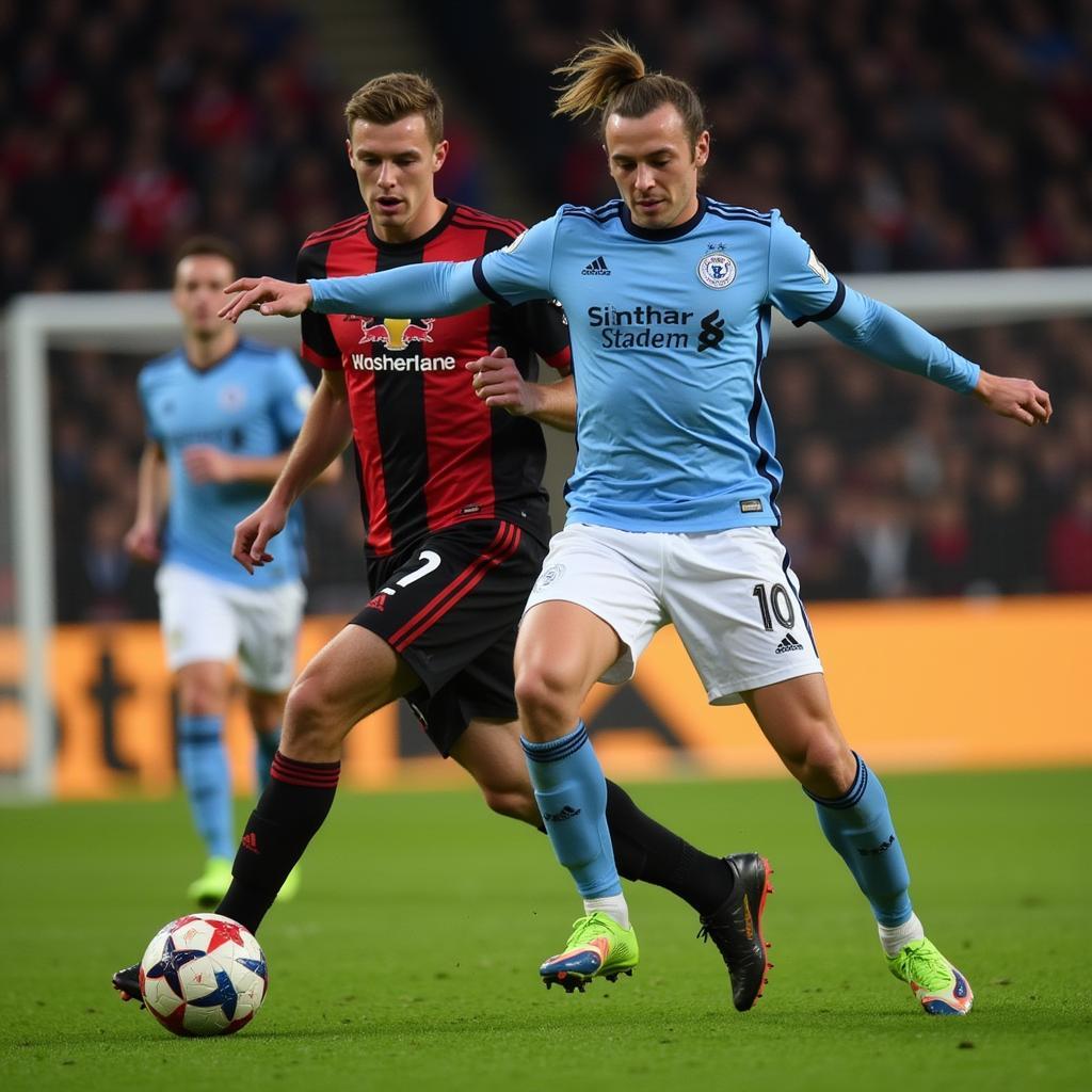 Haaland delivering a key pass in a Premier League match