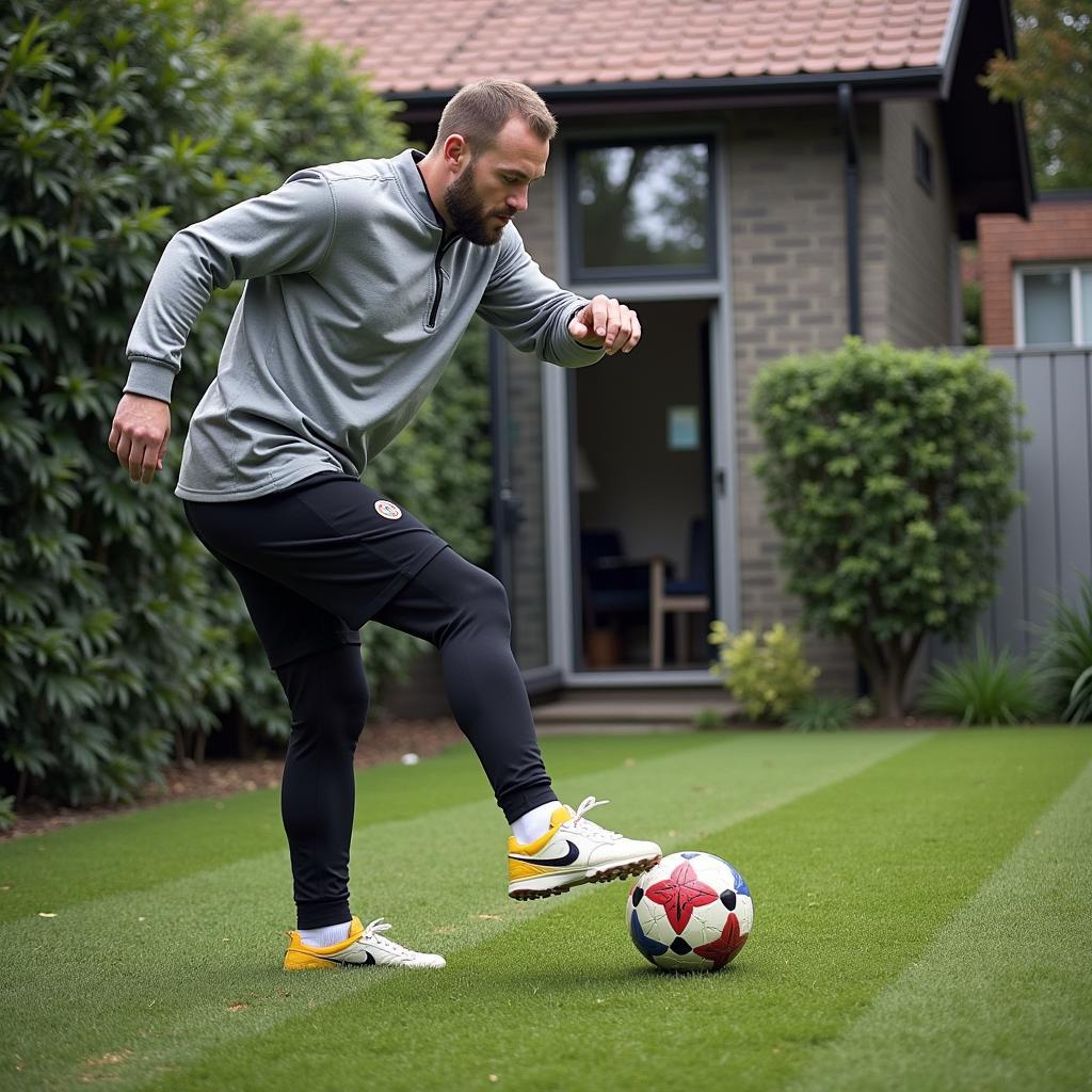 Haaland Practicing Ball Control During Lockdown