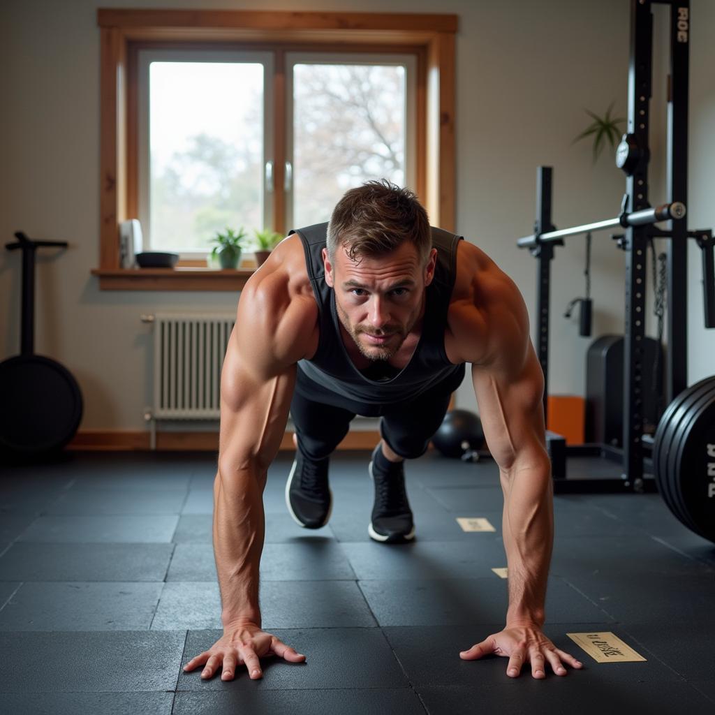 Haaland Home Workout During Quarantine