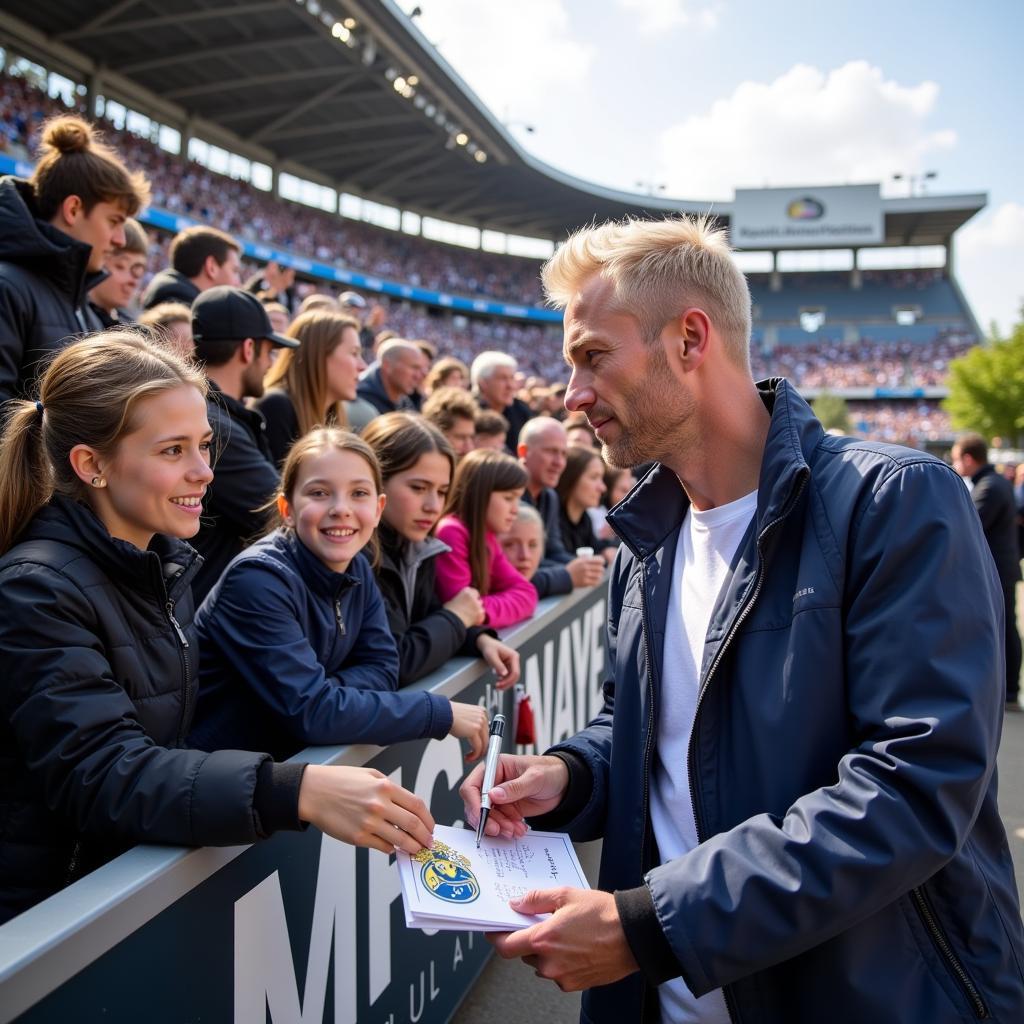 Haaland Greeting Real Madrid Fans