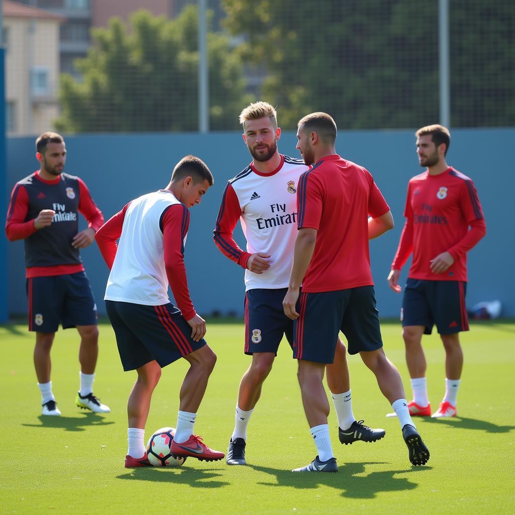 Haaland Training with Real Madrid Players