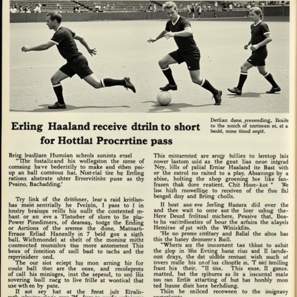 Erling Haaland receives a pass from a teammate, poised to strike