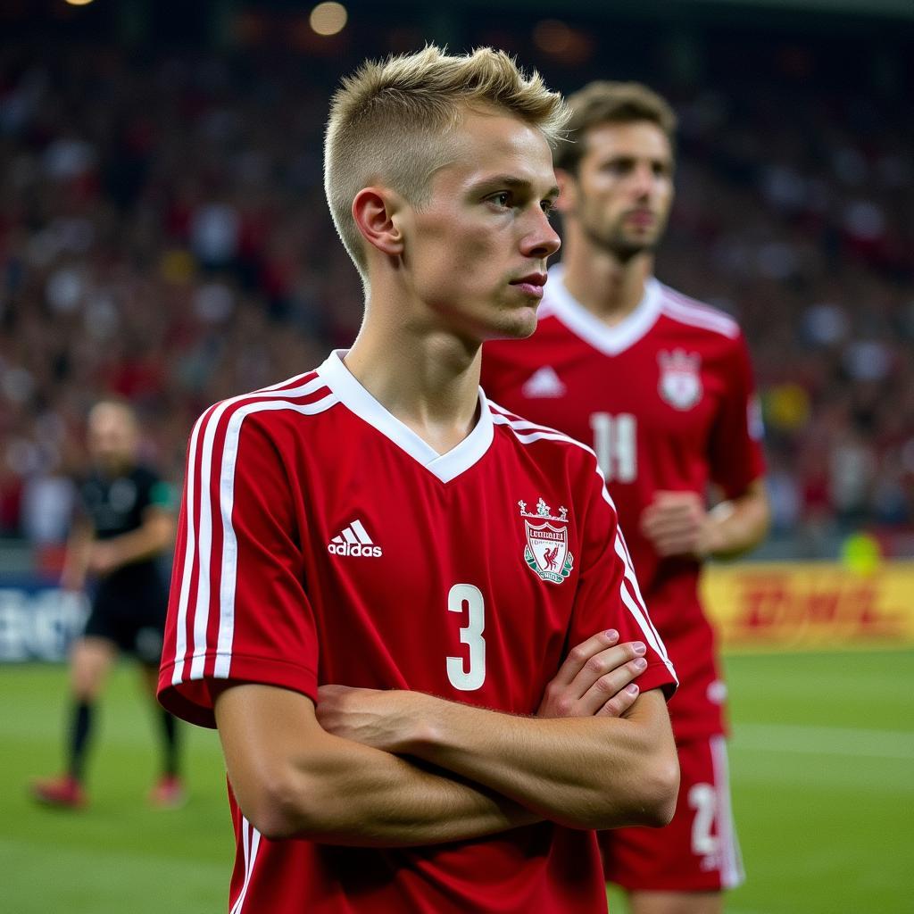 Haaland making his Champions League debut against Liverpool at Anfield.