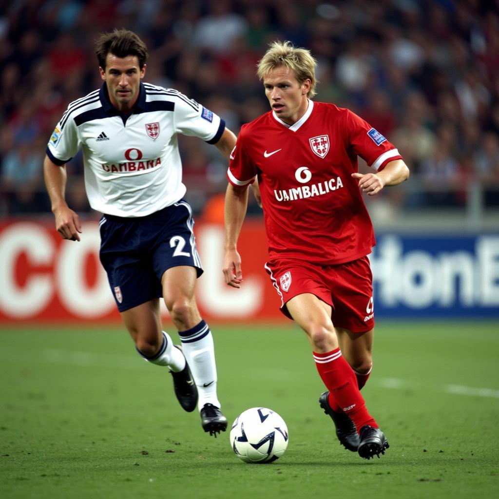 Erling Haaland competing in the Champions League for Salzburg