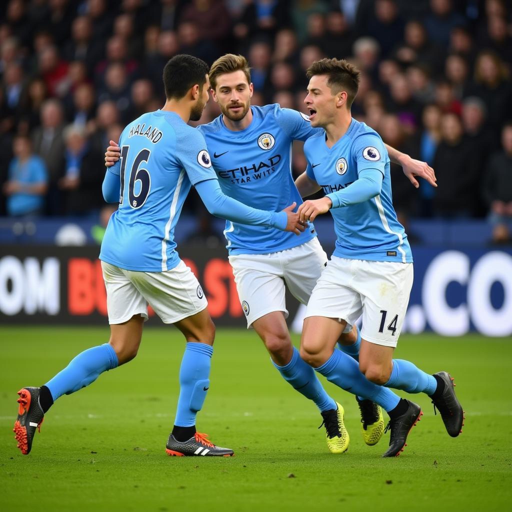 Haaland Scoring for Manchester City