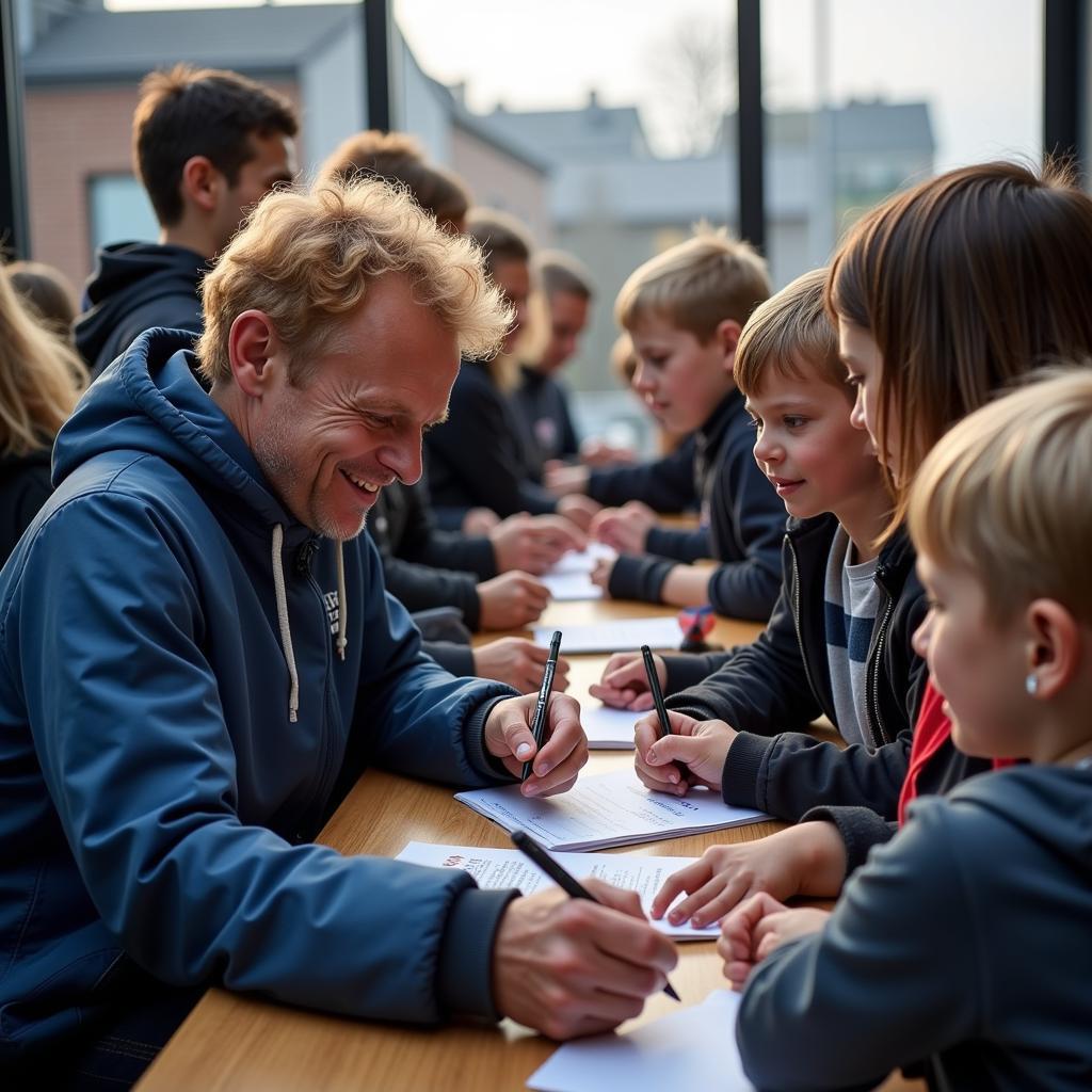 Haaland Signing Autographs