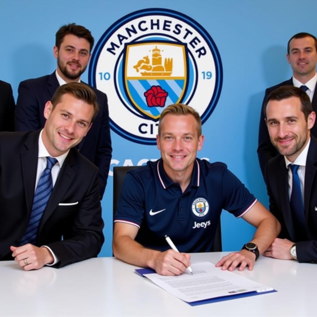 Erling Haaland Signing his Manchester City Contract