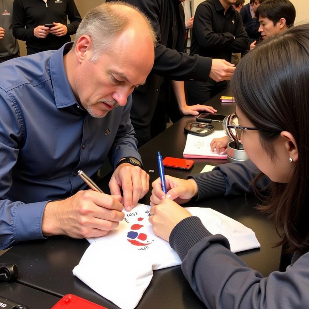 Haaland Signing Autographs on Japanese Kits