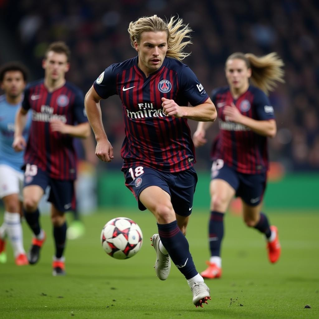 Haaland Sprint in Champions League against PSG