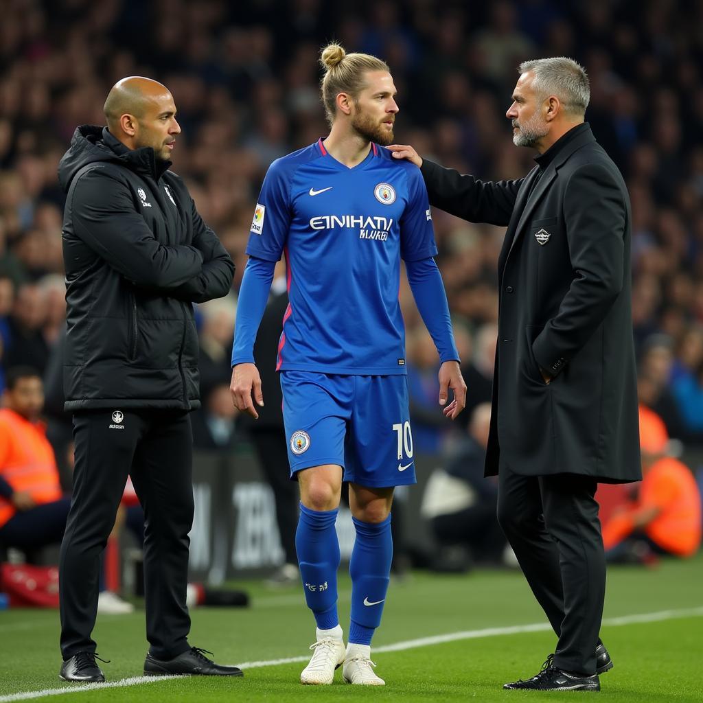 Haaland Substituted in the Champions League