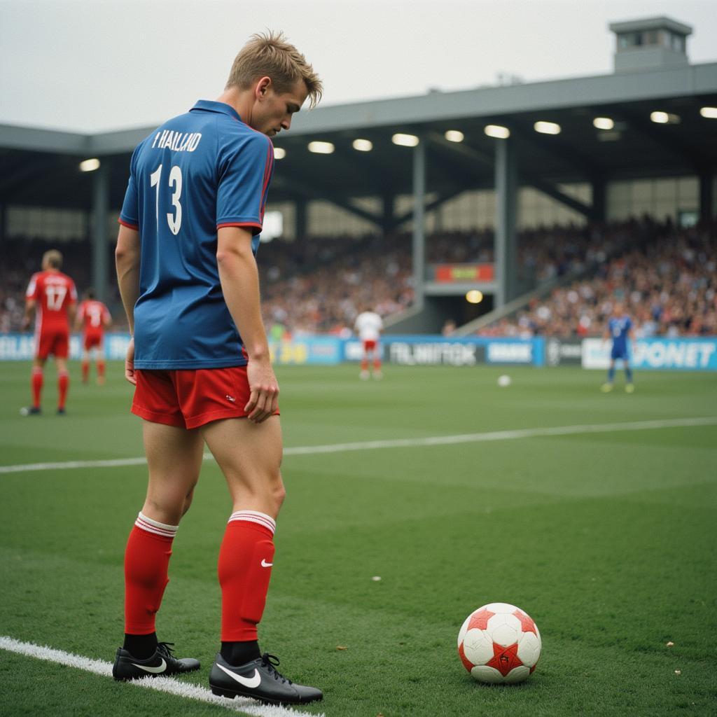 Erling Haaland taking a penalty kick