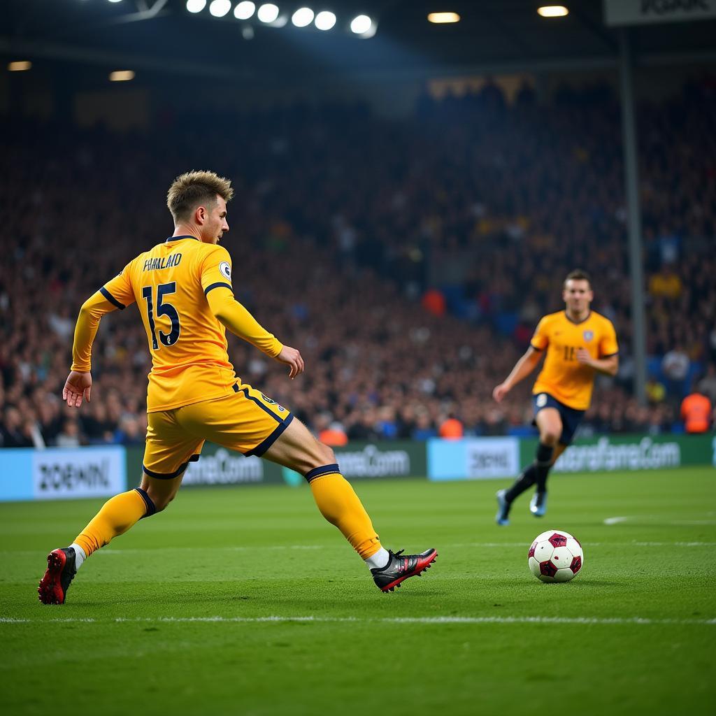 Haaland Taking a Penalty Kick