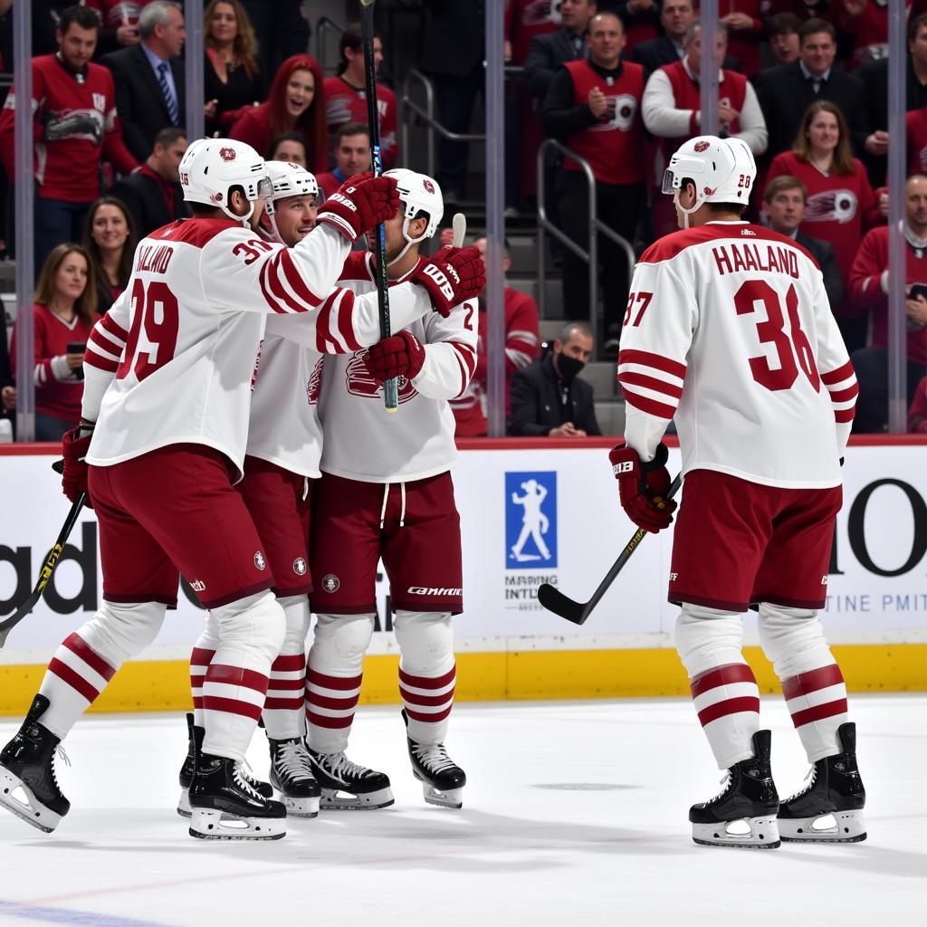 Haaland Teammates Assist and Celebration