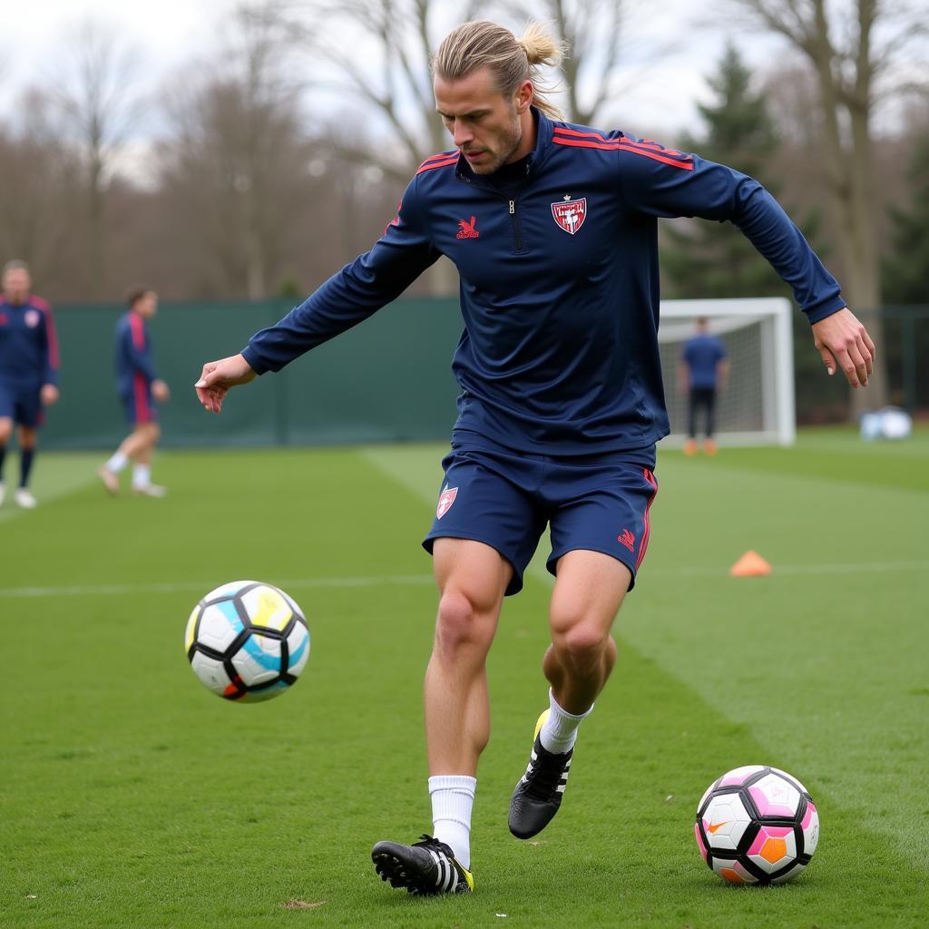 Erling Haaland training rigorously